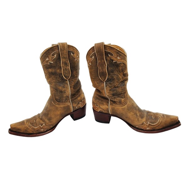 Old Gringo Western Cowgirl Cowboy Short Tip Boots - Picture 2 of 11